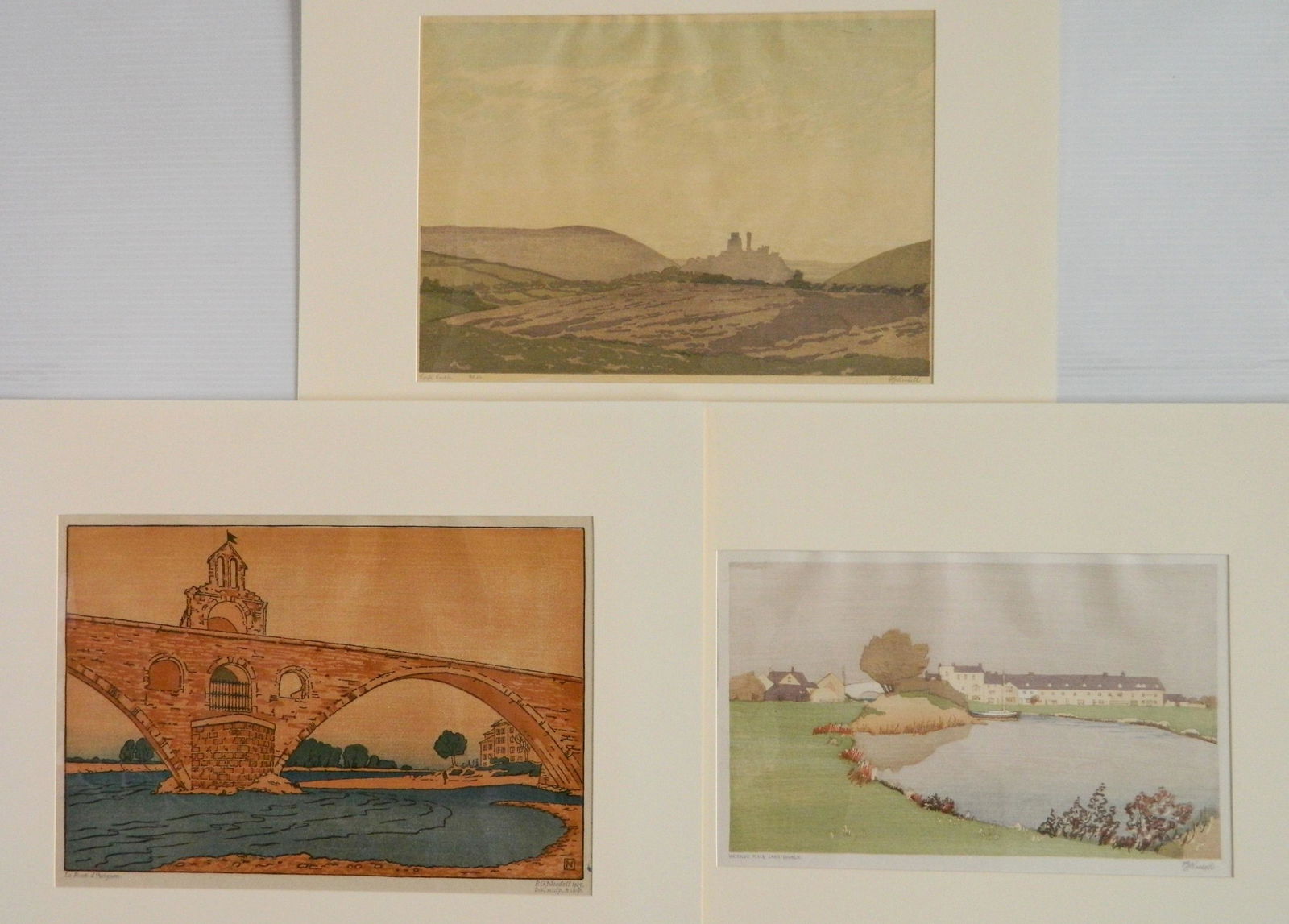 3 Philip G. Needell woodcuts (1 of 6)