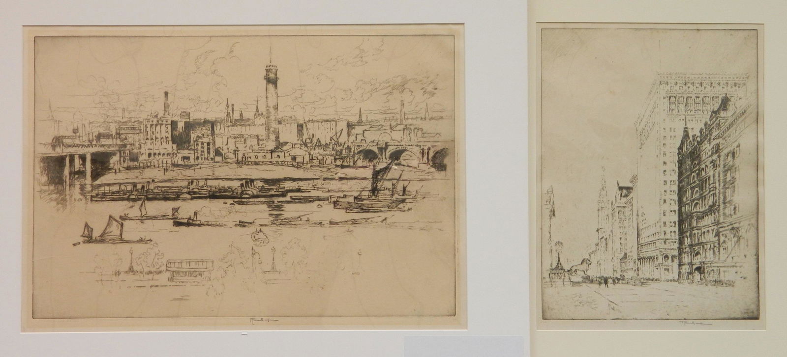 Joseph Pennell 2 etchings (1 of 9)