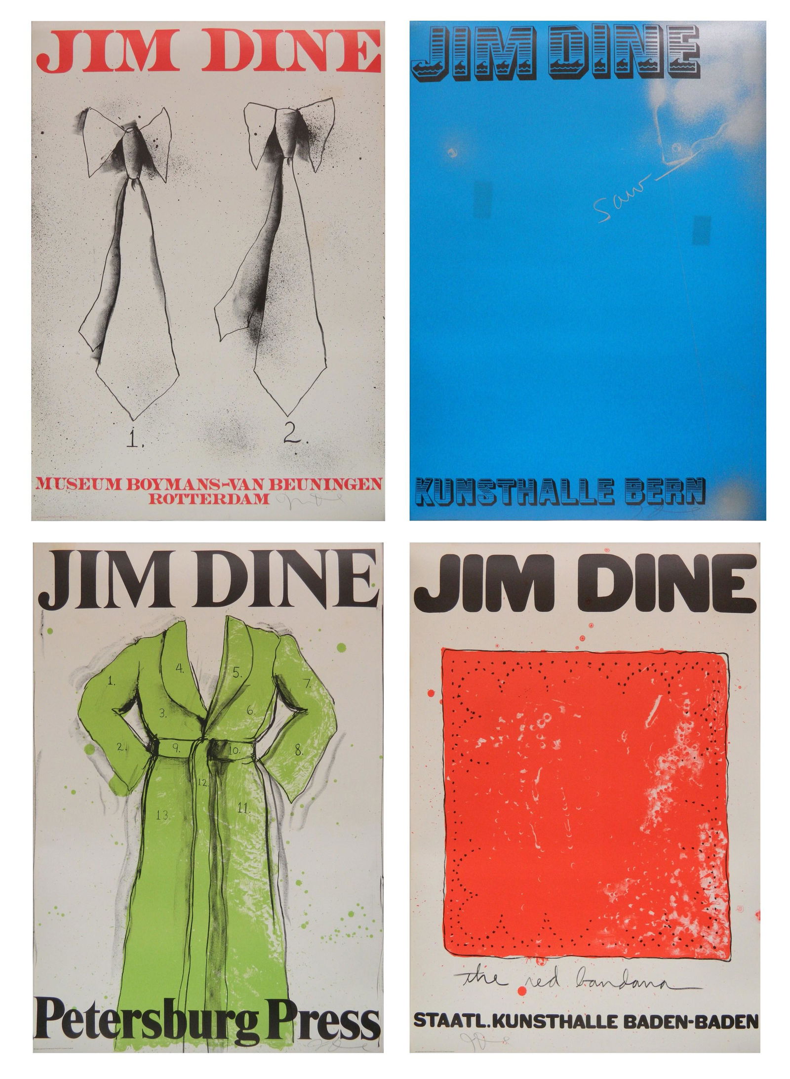 4 Jim Dine posters, signed (1 of 9)