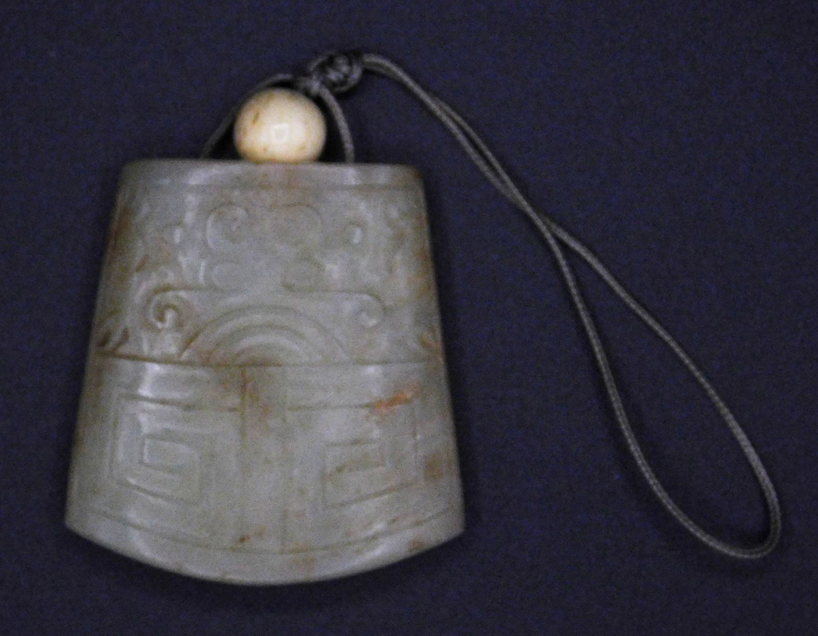 Carved jade sword chape (1 of 3)