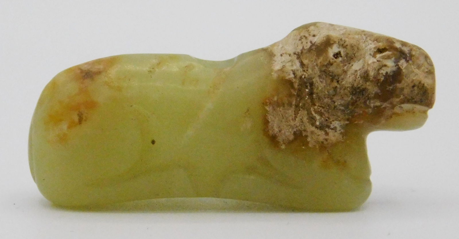 Carved jade recumbent horse (1 of 2)