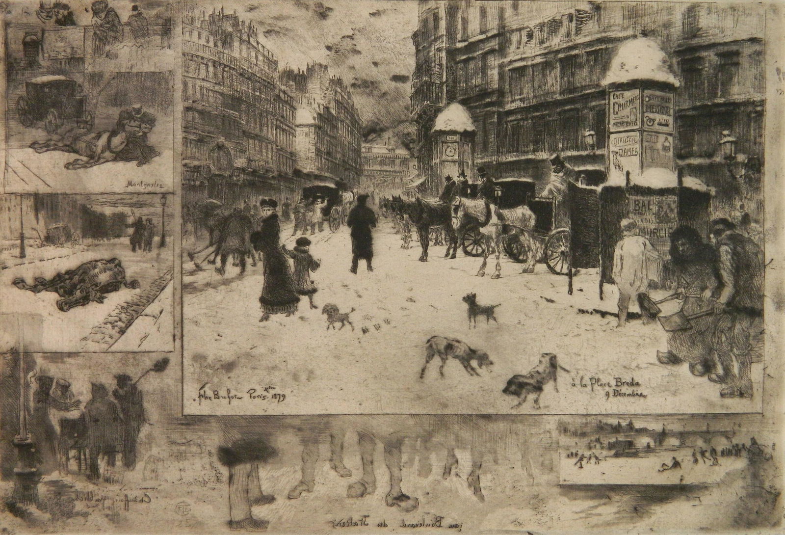 Felix Buhot etching (1 of 4)