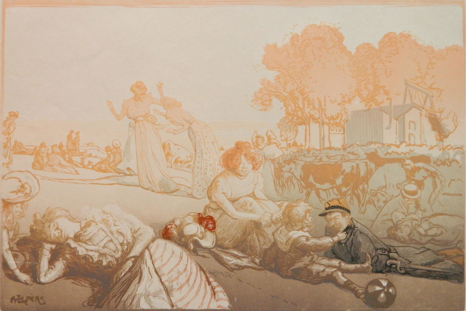 Auguste Lepere wood engraving (1 of 3)