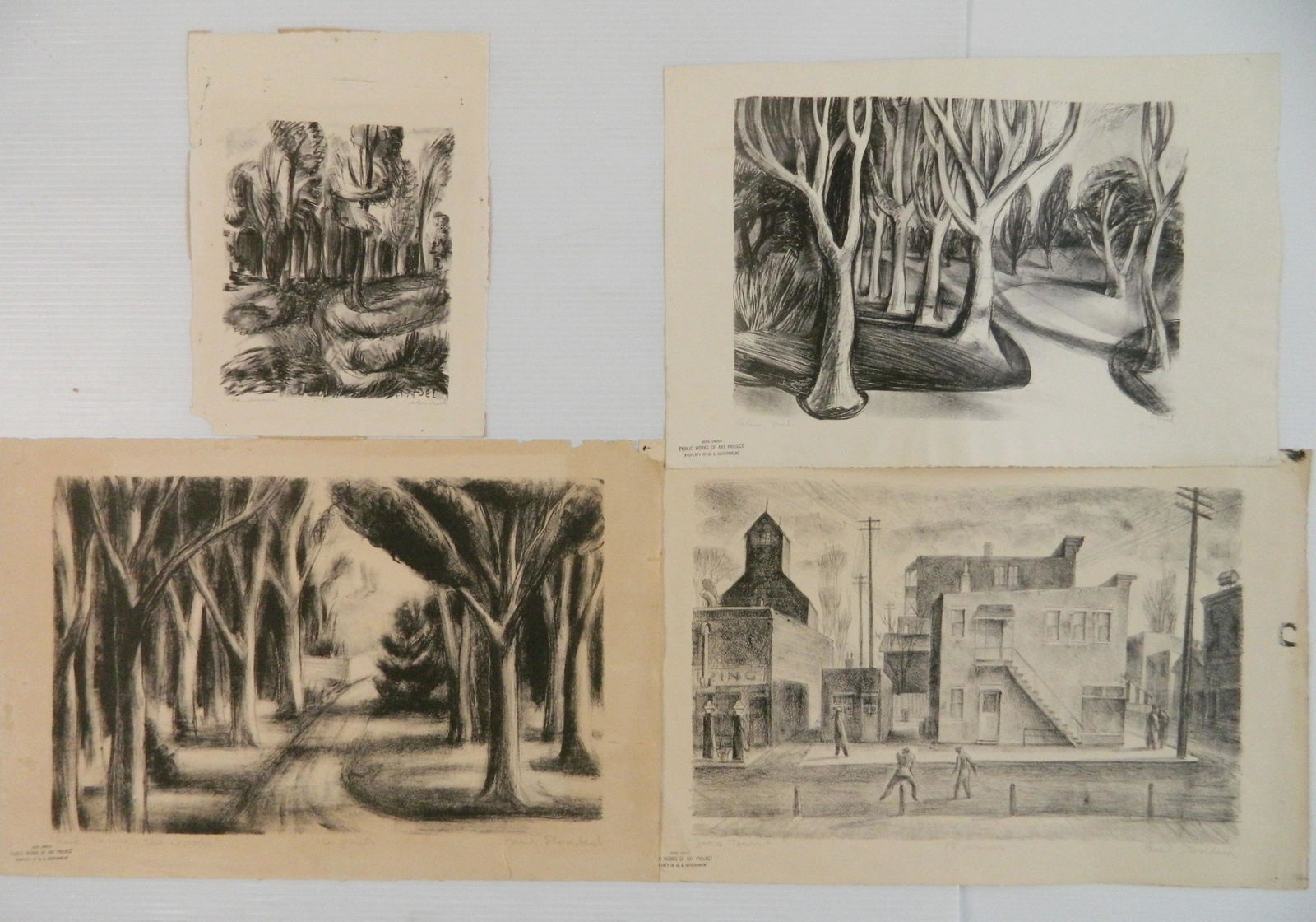 4 American lithographs (1 of 8)