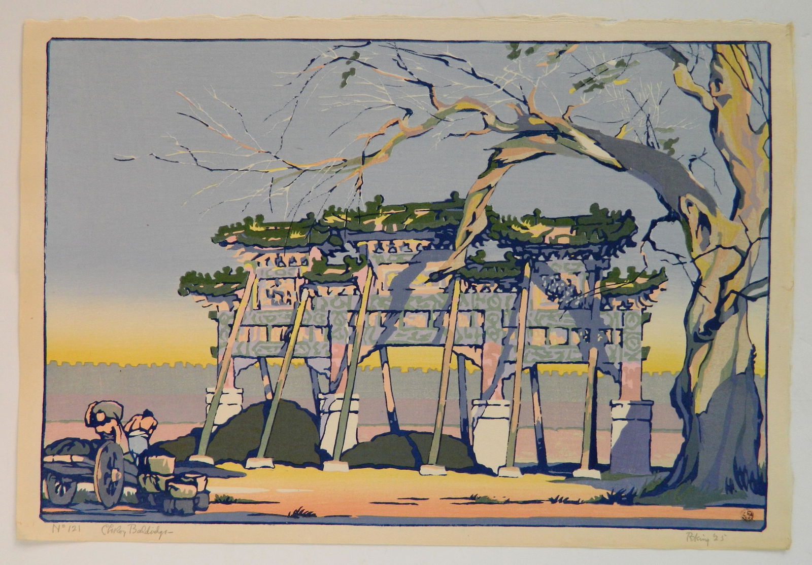 Cyrus Baldridge woodcut in color (1 of 8)