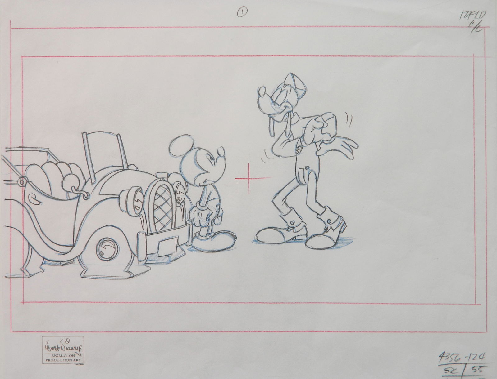Walt Disney production drawing (1 of 5)