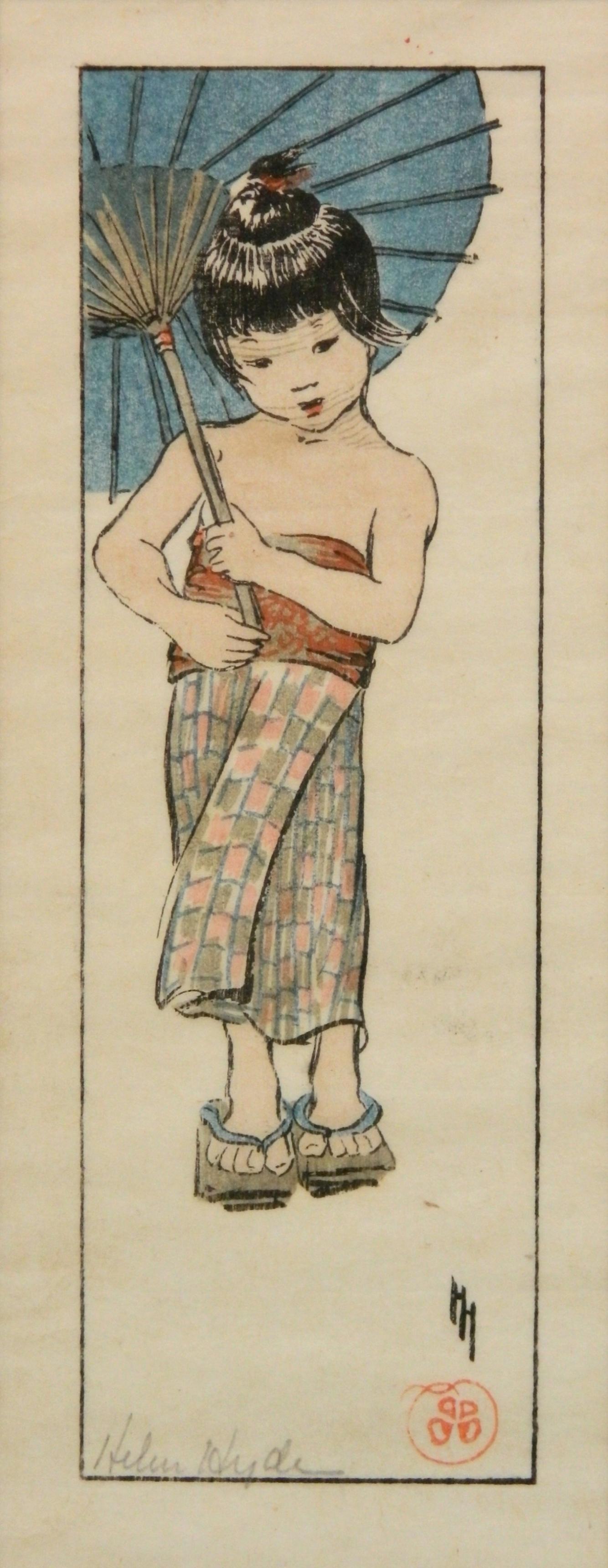 Helen Hyde woodcut (1 of 5)