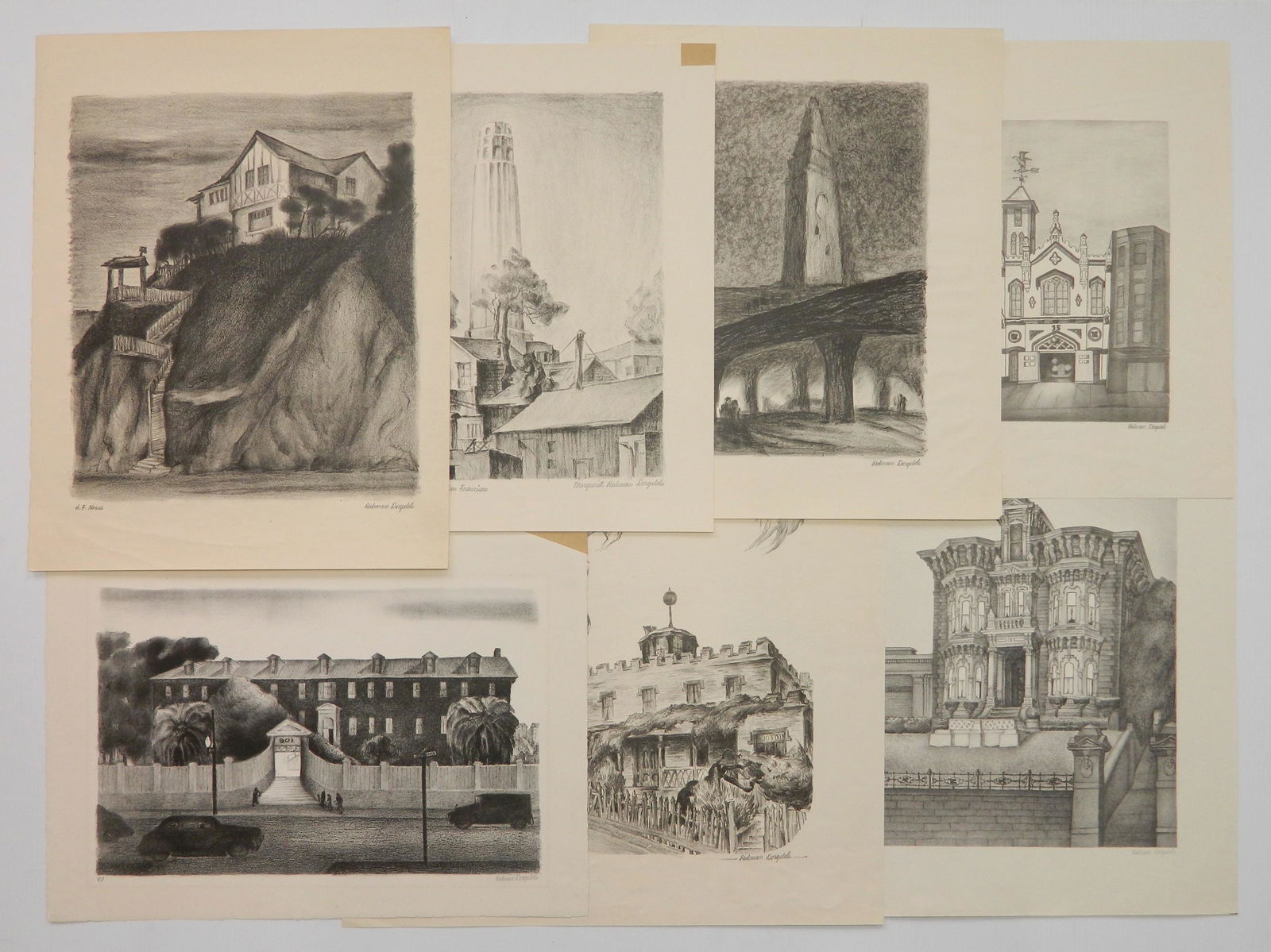 Marguerite Redman Dorgeloh 7 lithographs (1 of 9)