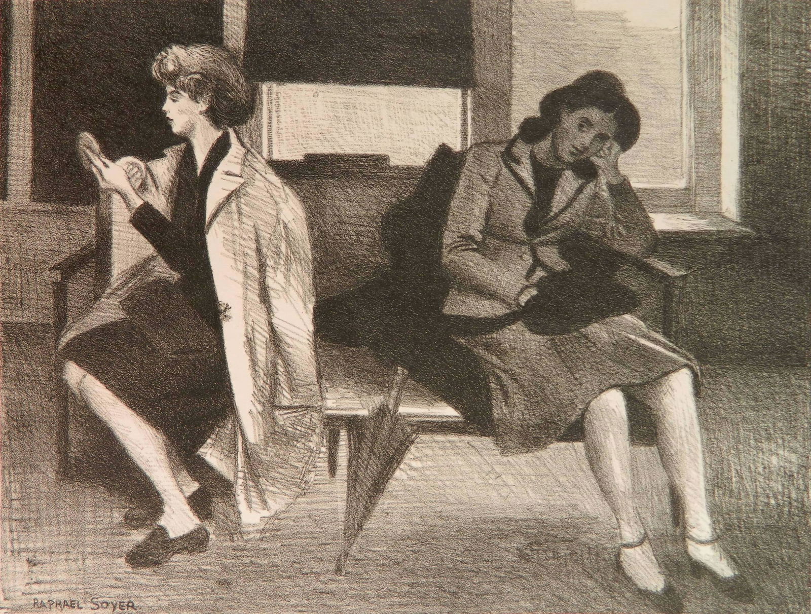 Raphael Soyer lithograph (1 of 4)