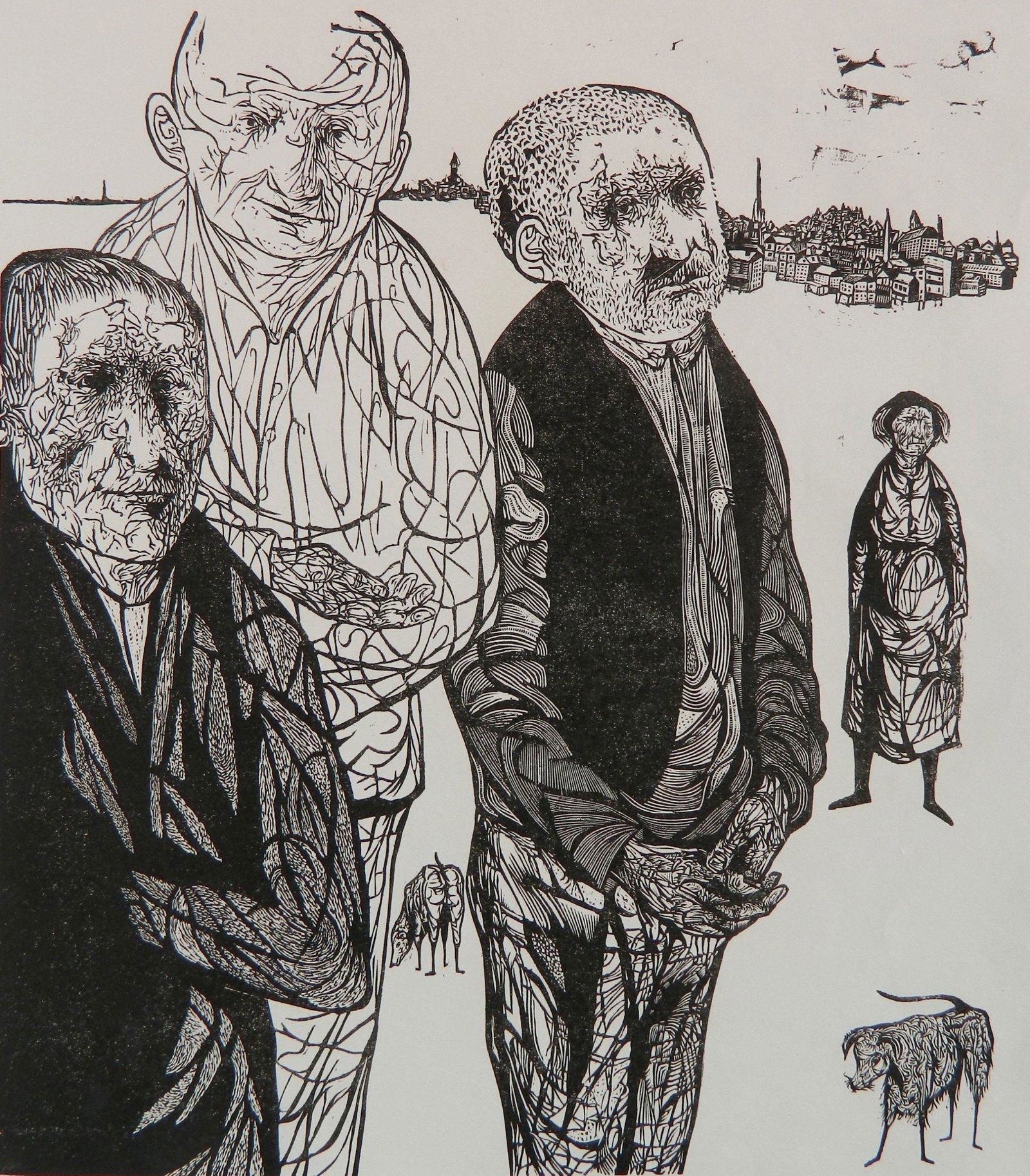 Leonard Baskin woodcut (1 of 4)