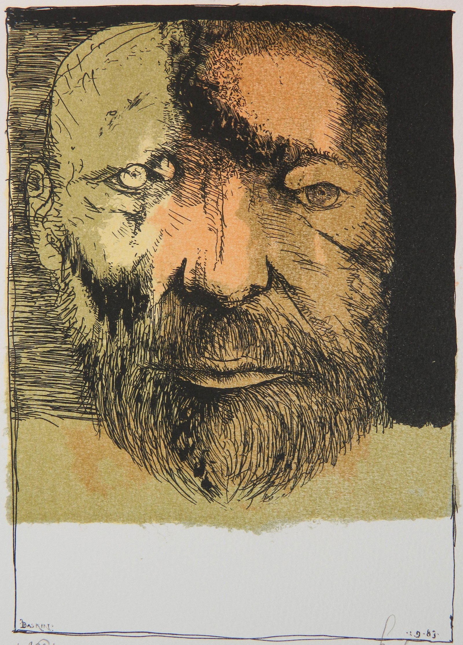 Leonard Baskin lithograph (1 of 4)