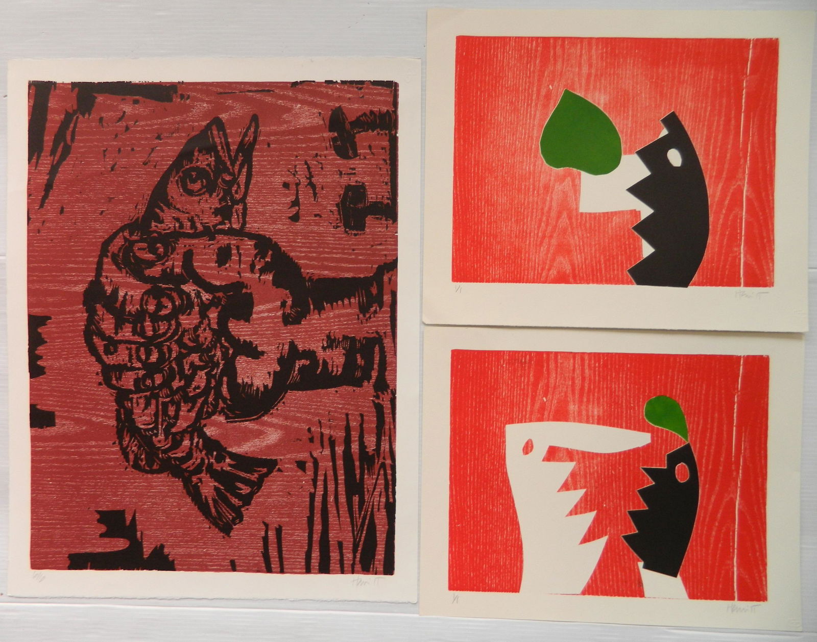 3 Charles Hewitt woodcuts (1 of 6)
