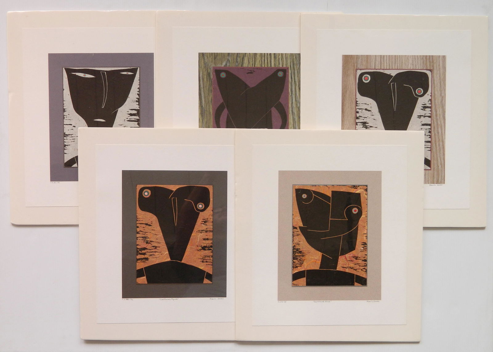 Marvin Jones 5 relief prints (1 of 7)