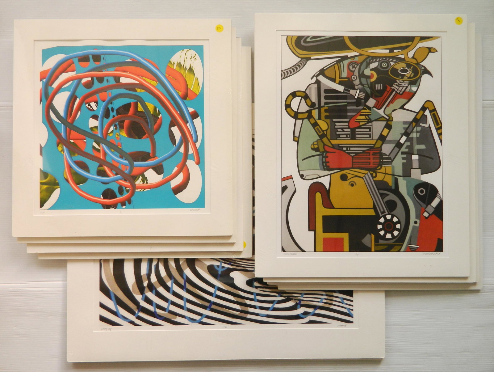 10 James M. March inkjet prints: James Massena March (American 20th/ 21st c.)- 10 inkjet prints (archival), all signed, titled and numbered in pencil- ''String Theory''; Wavey Zag''; ''Vertigo''; ''OPVenus''; ''OPSphere''; ''Wave Mot