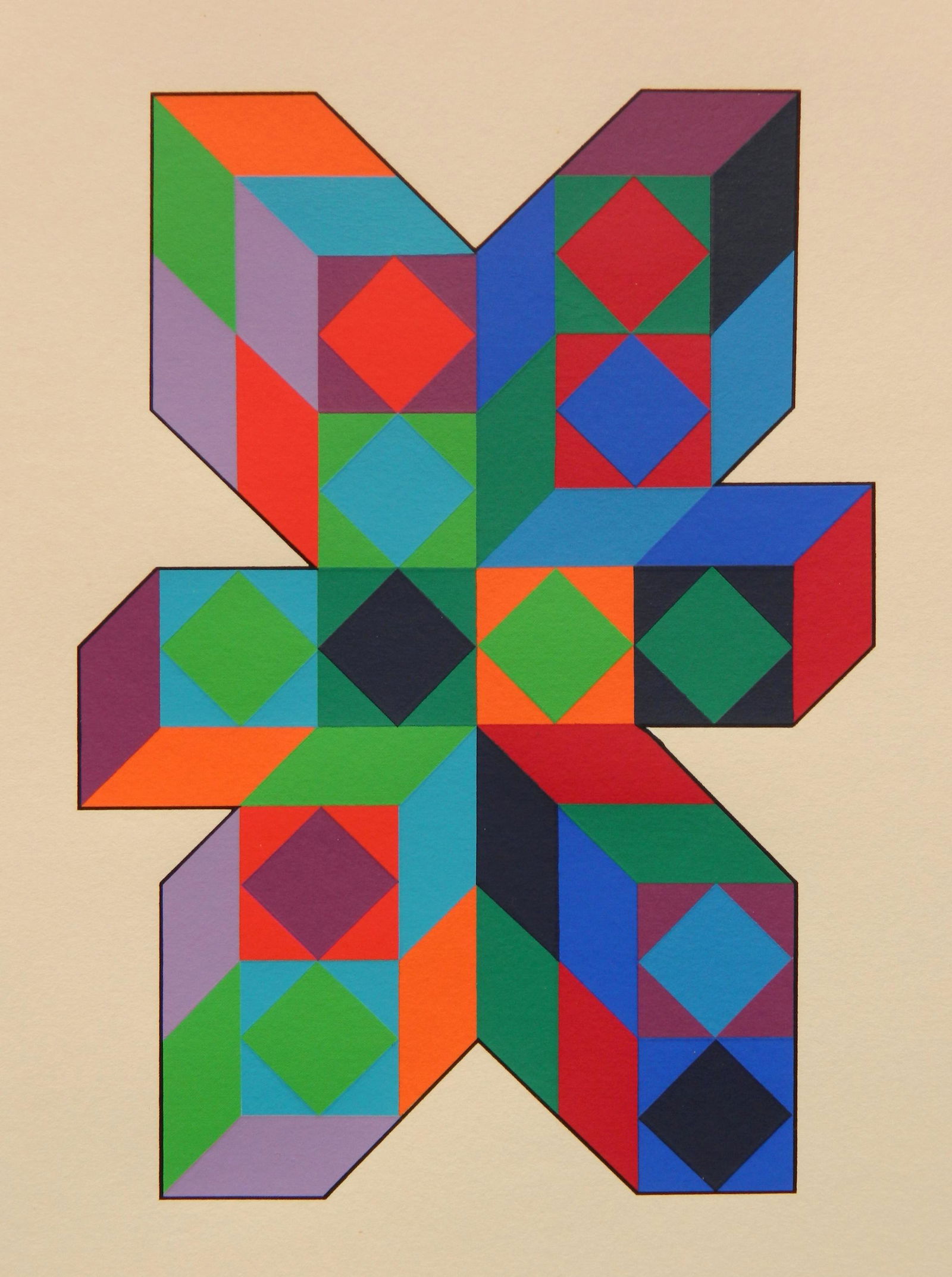 Victor Vasarely silkscreen (1 of 4)
