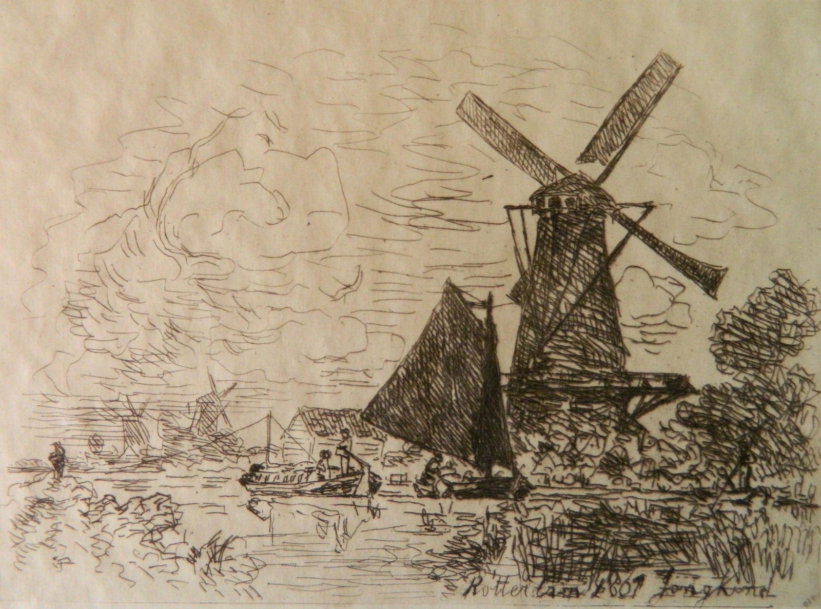 Johan Barthold Jongkind etching (1 of 3)