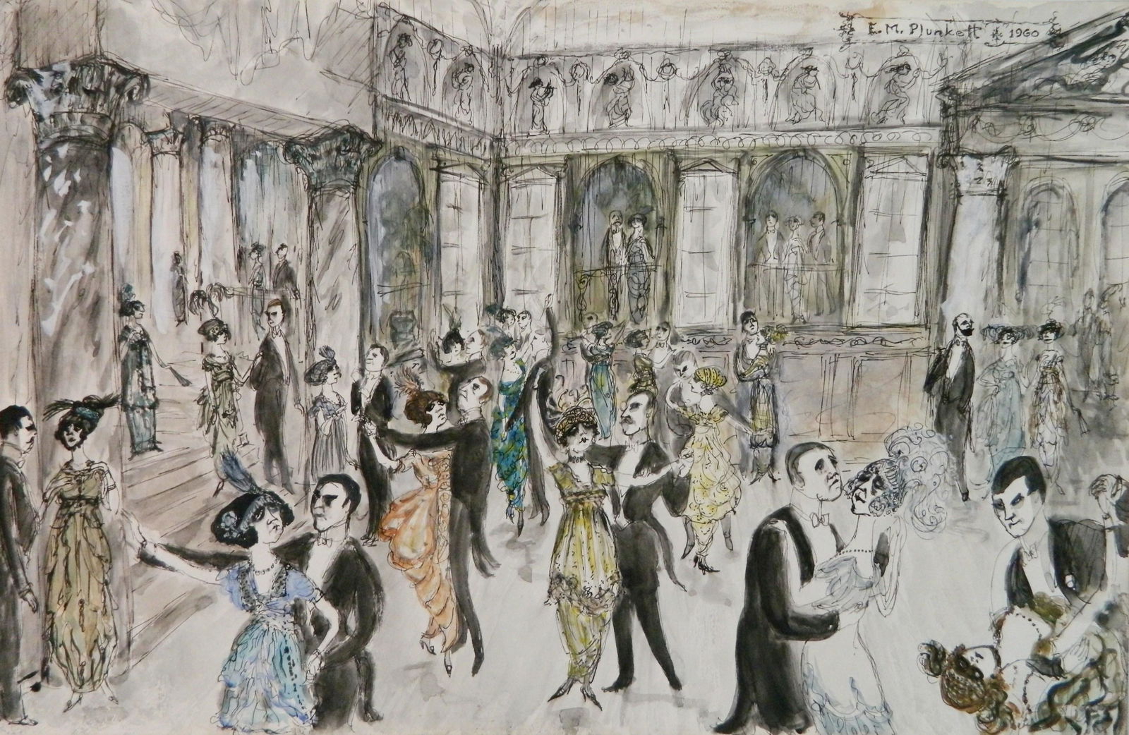 Edward M. Plunkett inka dn gouache (1 of 4)