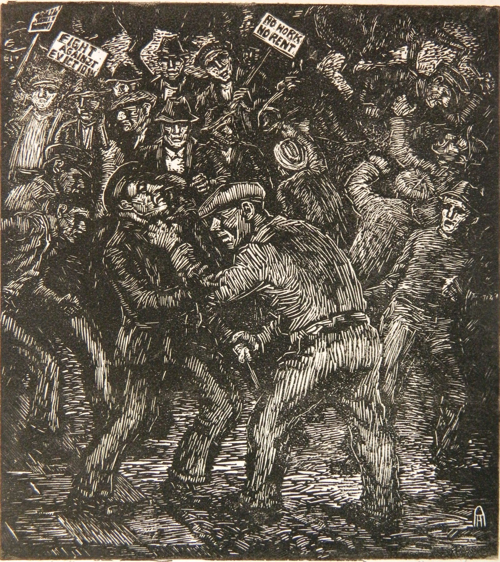 Albert Abramovitz  wood engraving (1 of 4)