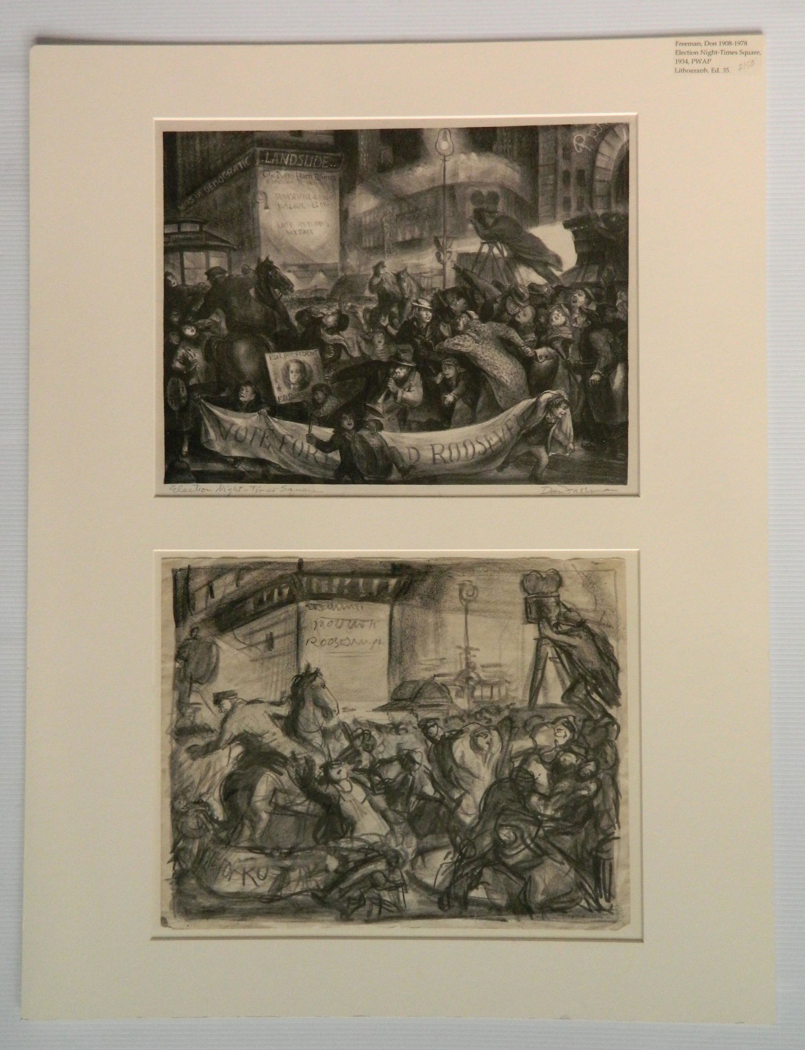 Don Freeman lithograph and drawing (1 of 7)