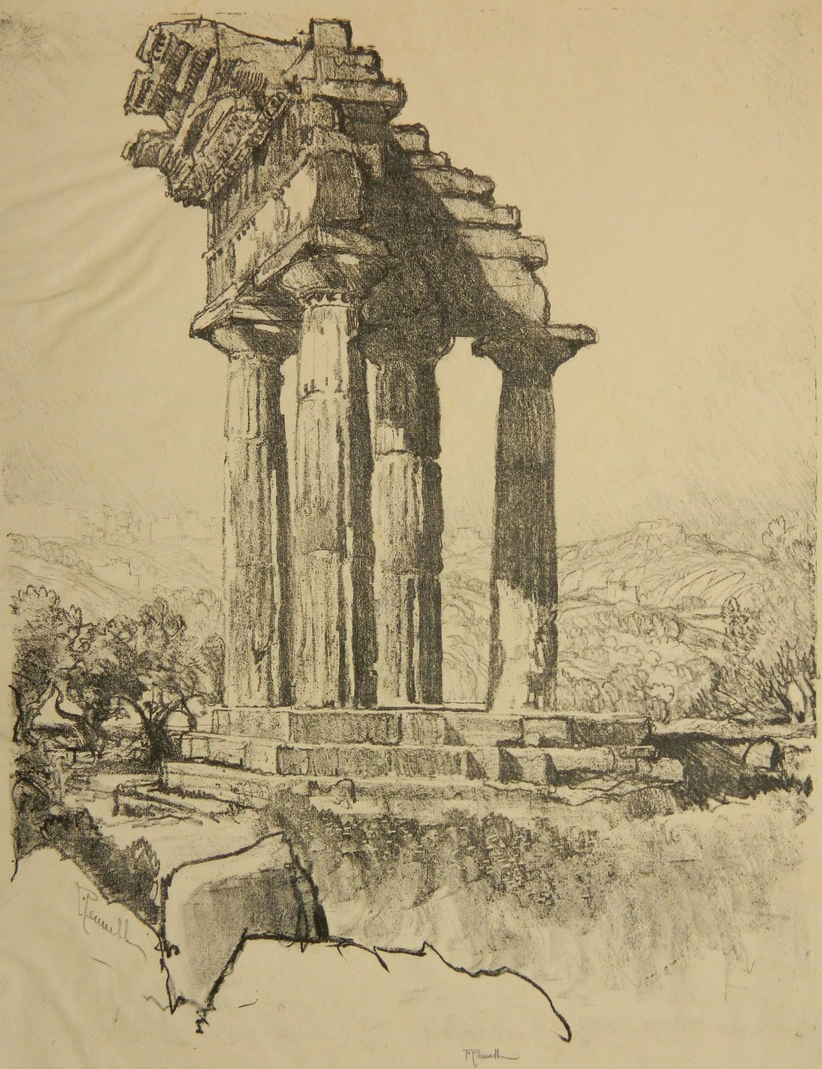 Joseph Pennell lithograph (1 of 4)