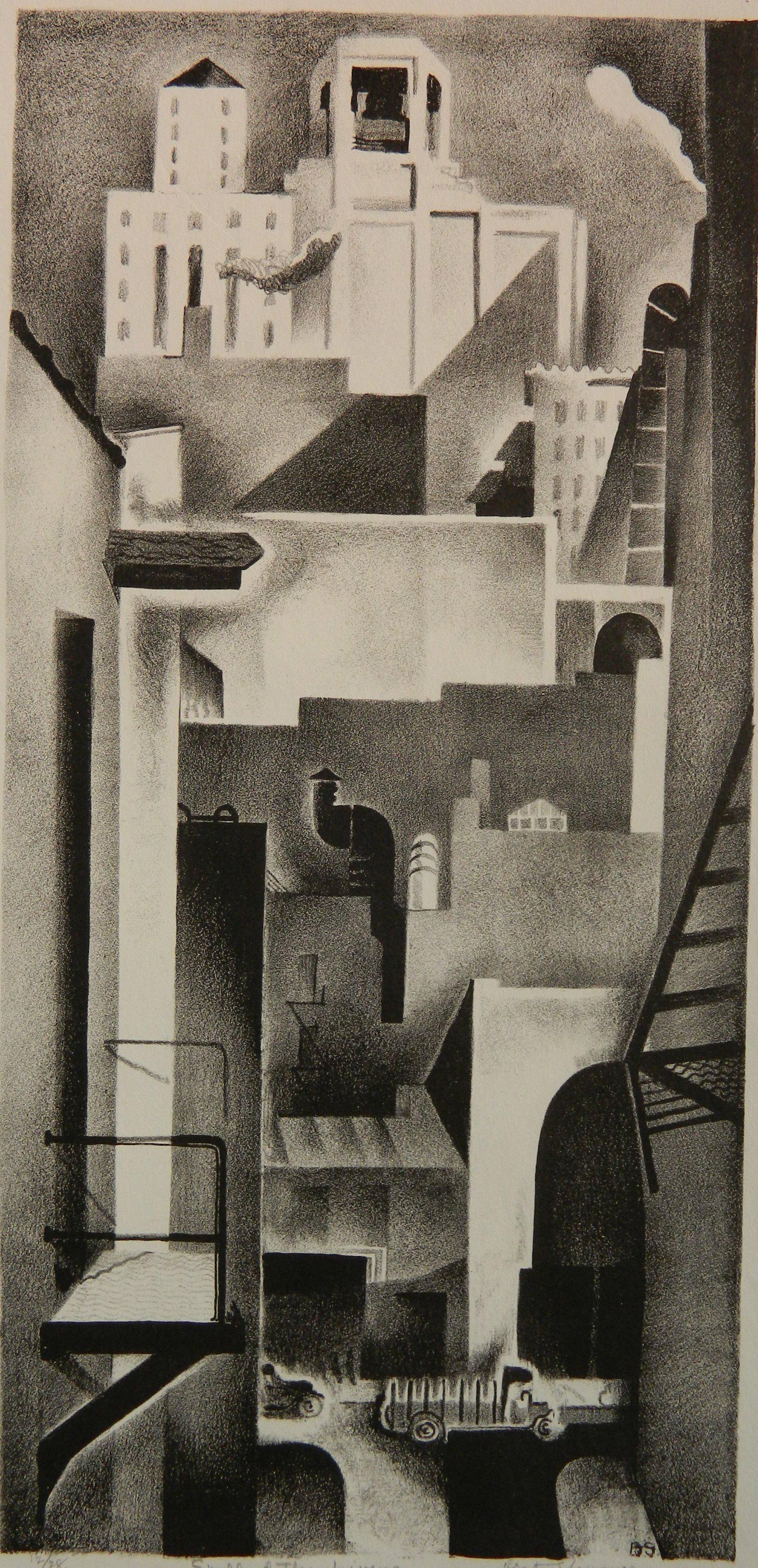 Benton Spruance lithograph (1 of 4)