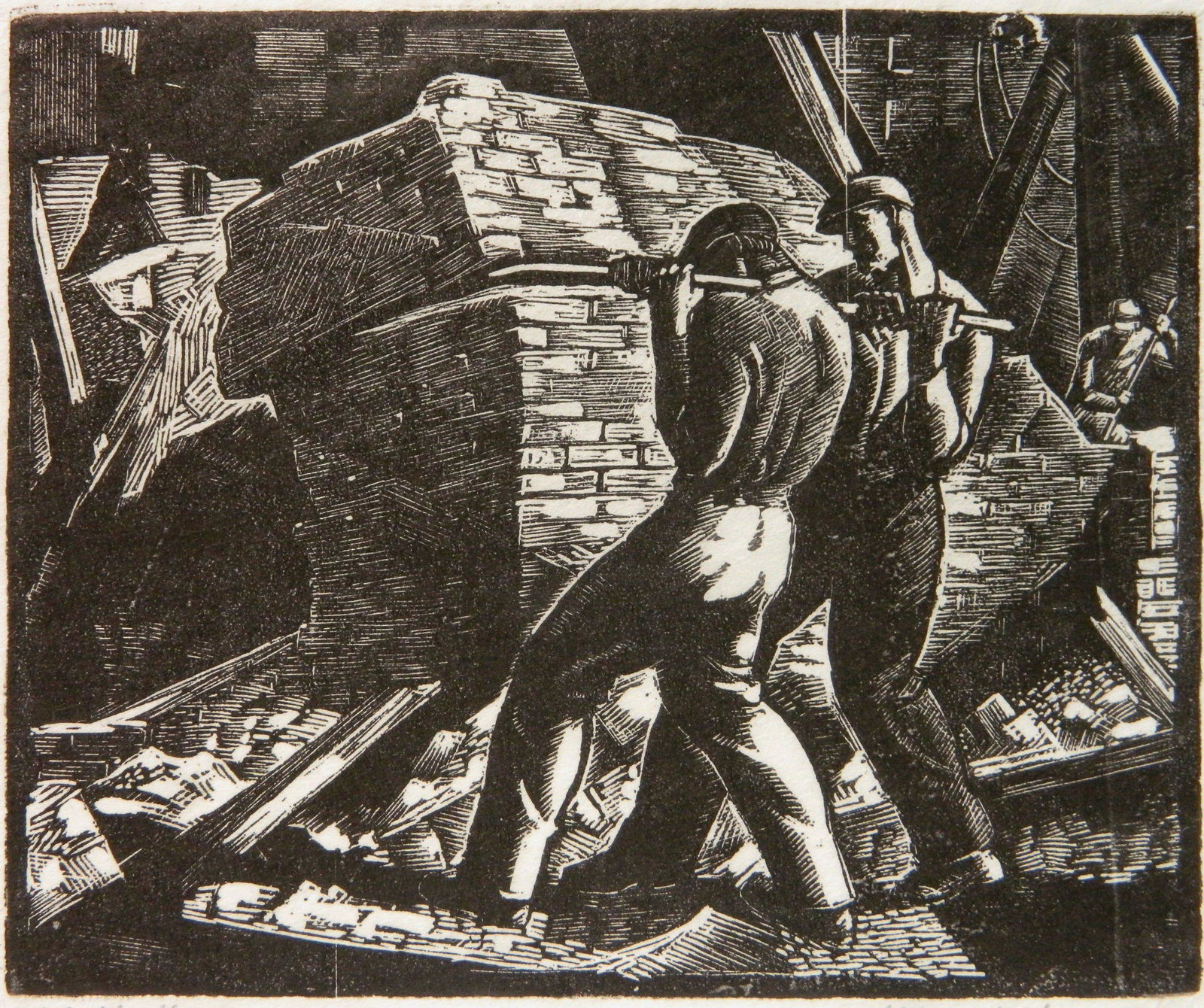 William Wolfson wood engraving (1 of 4)