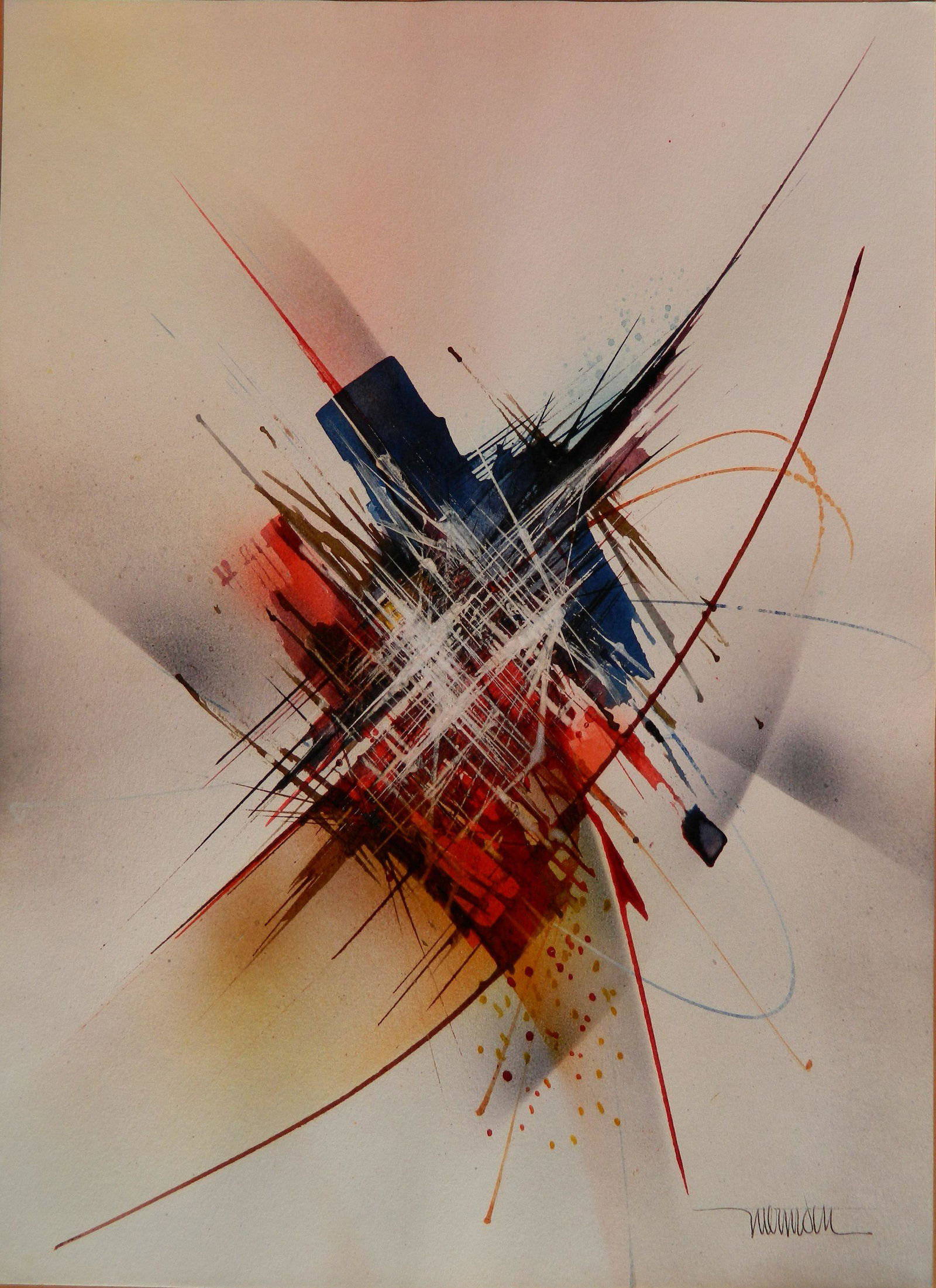 Leonardo Nierman watercolor (1 of 4)