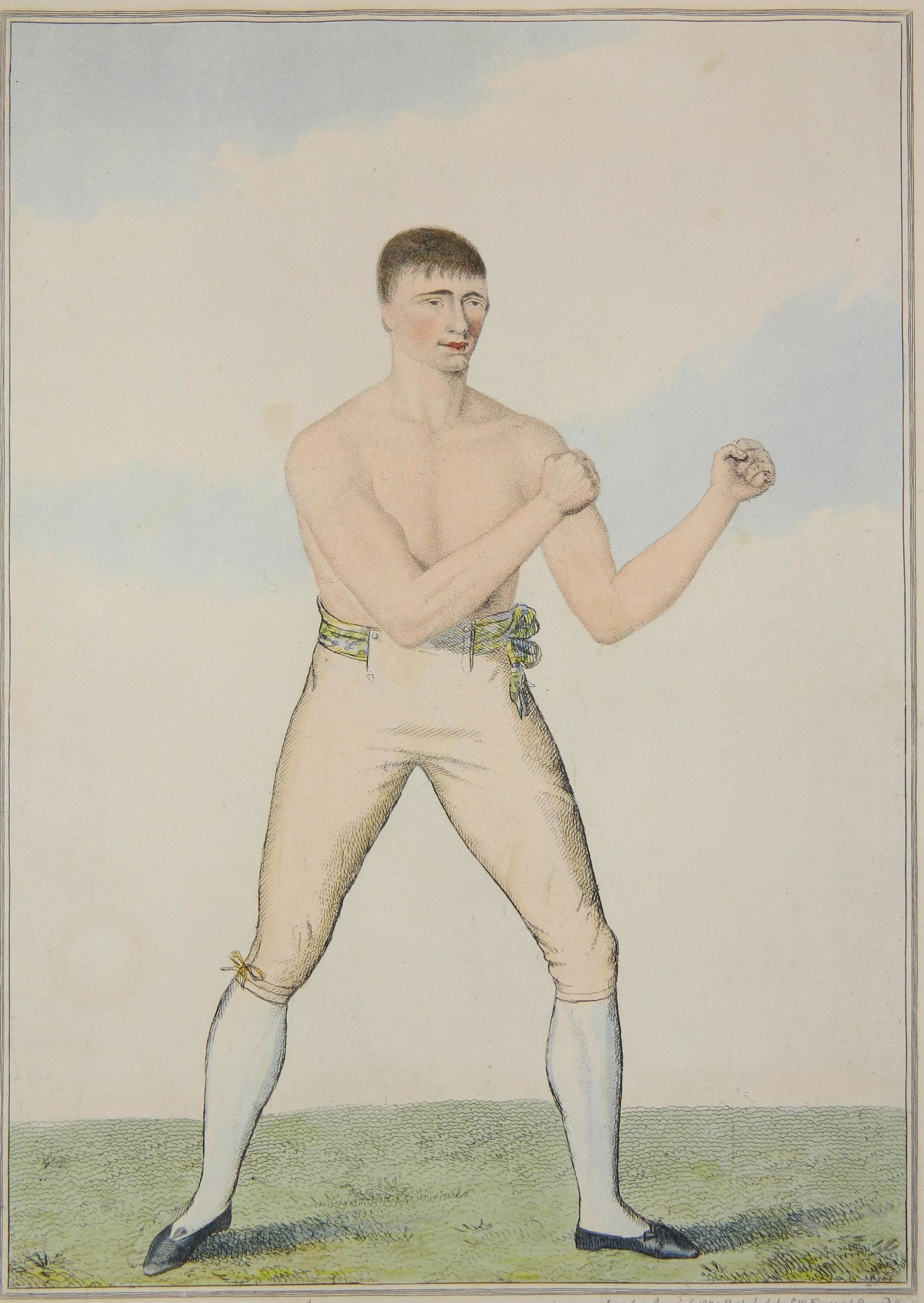 19th c. British boxing print (1 of 4)
