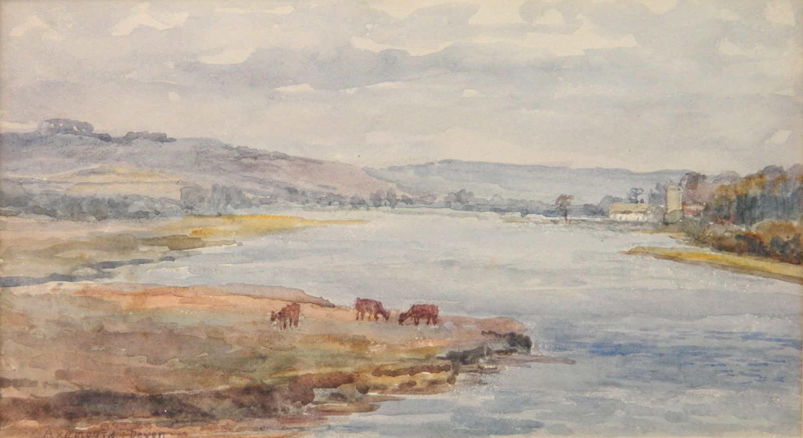 20th c. English School watercolor (1 of 5)