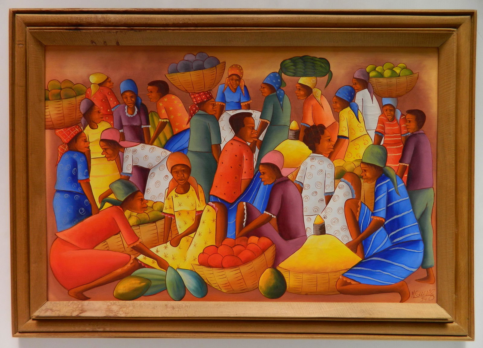 20th c. Haitian School oil (1 of 4)