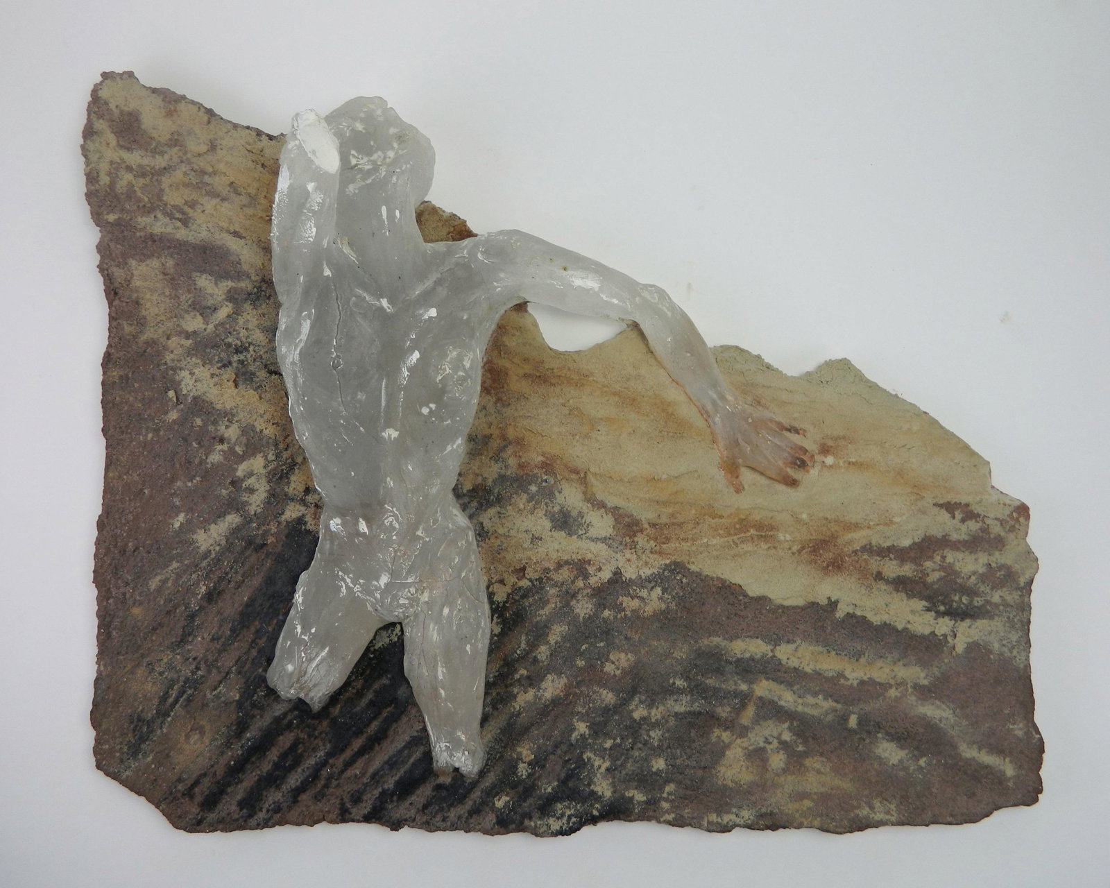 Melanie Guernsey Leppla sculpture: Melanie Guernsey Leppla (American 1957- )- Untitled- mixed media sculpture. 22 x 35 x 6''