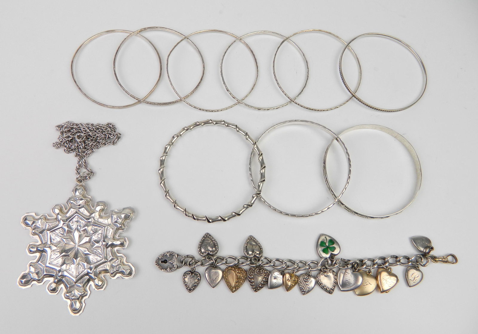 8 Sterling silver bangle bracelets (1 of 5)