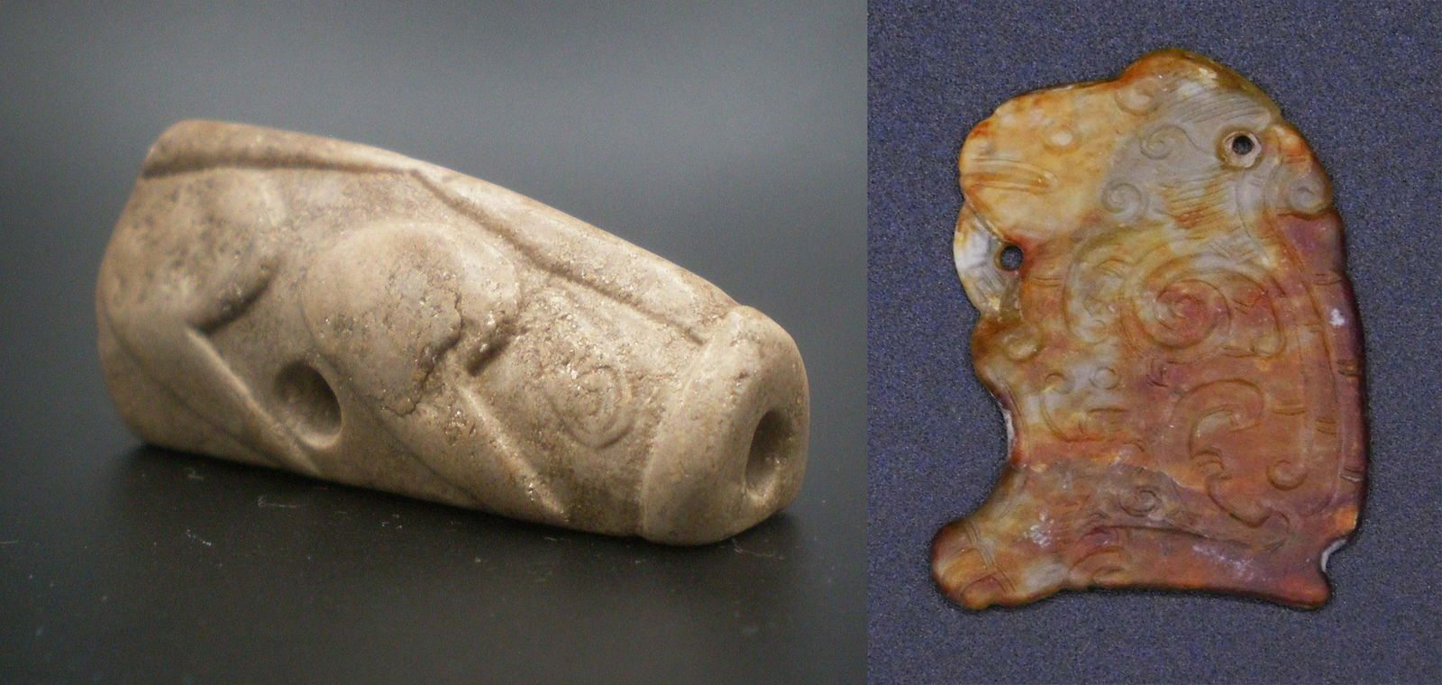 2 Chinese carved stone items (1 of 8)