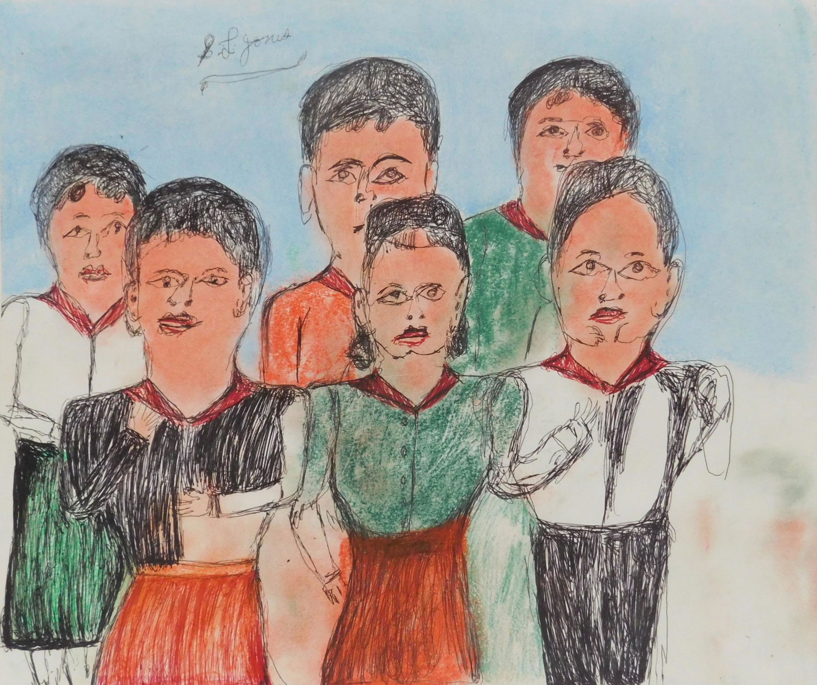 Shields L. Jones pen and pastel (1 of 4)