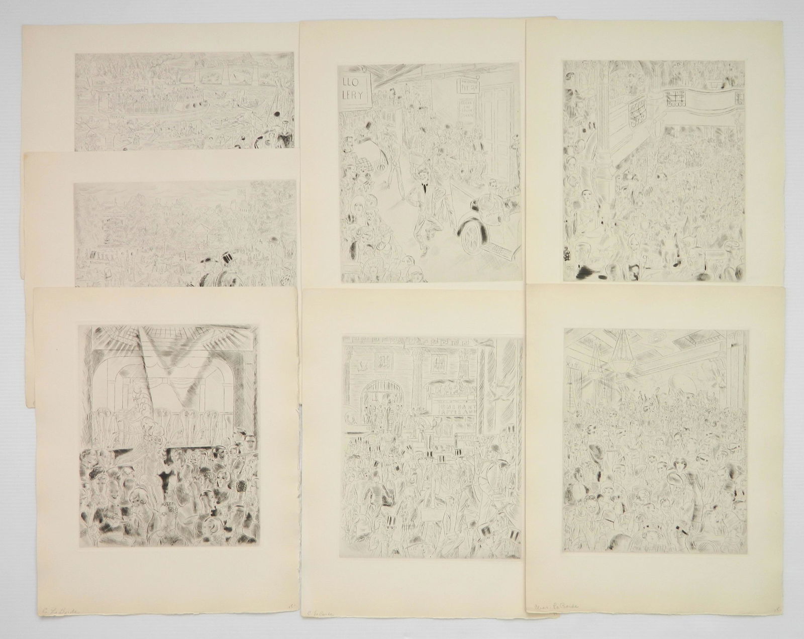 7 Charles Laborde etchings (1 of 8)