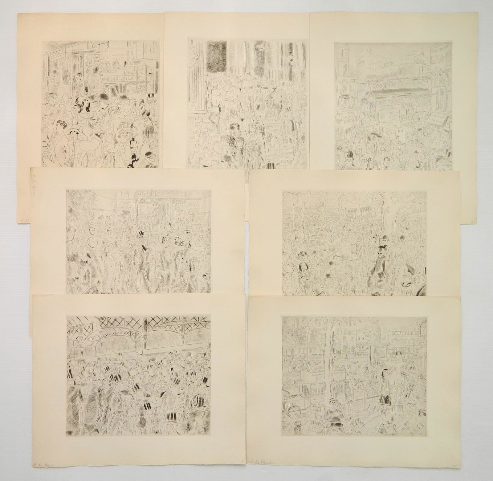 7 Charles Laborde etchings (1 of 8)