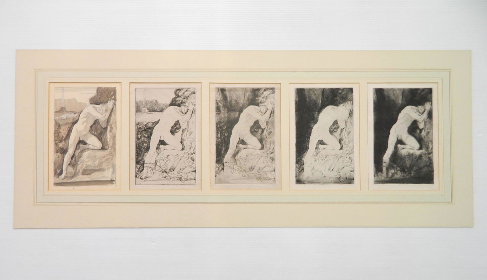 Alfred K. Lawrence graphite and watercolor wash (1 of 7)