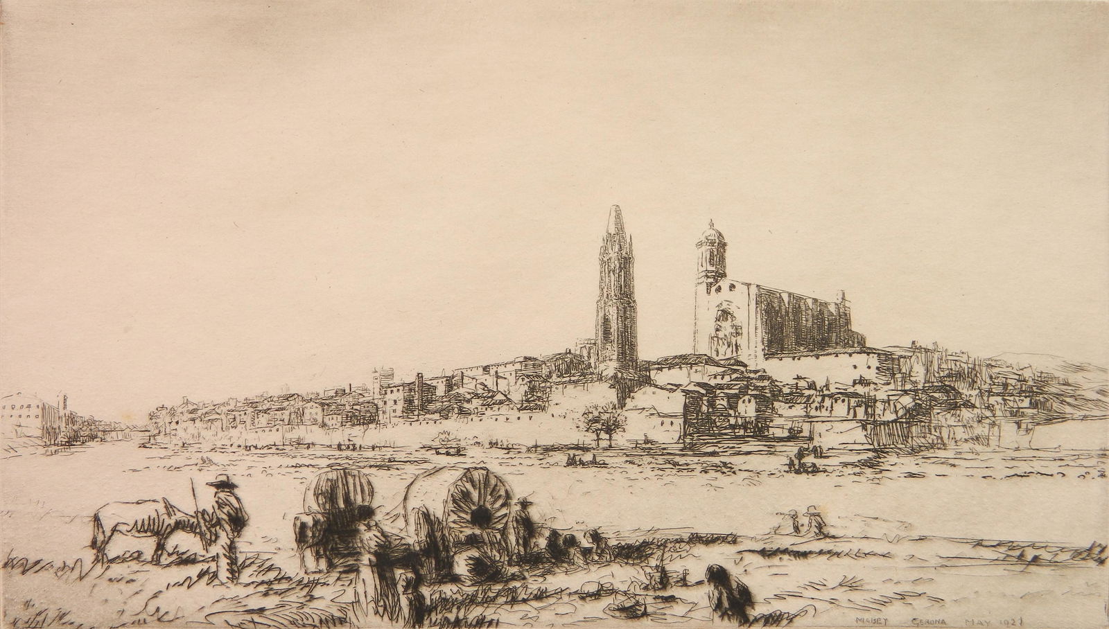 James McBey etching (1 of 5)