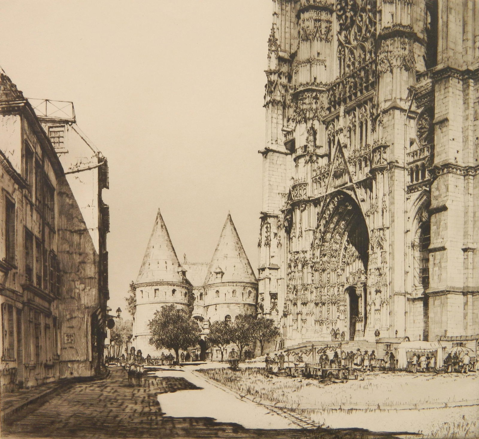 Samuel Chamberlain etching (1 of 4)