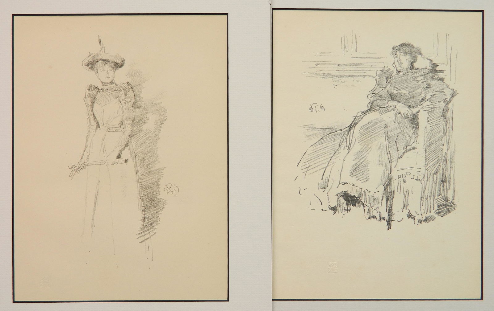 2 James A.M. Whistler lithographs (1 of 6)