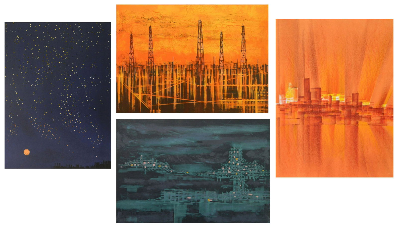 Richard Florsheim 4 lithographs in color (1 of 9)