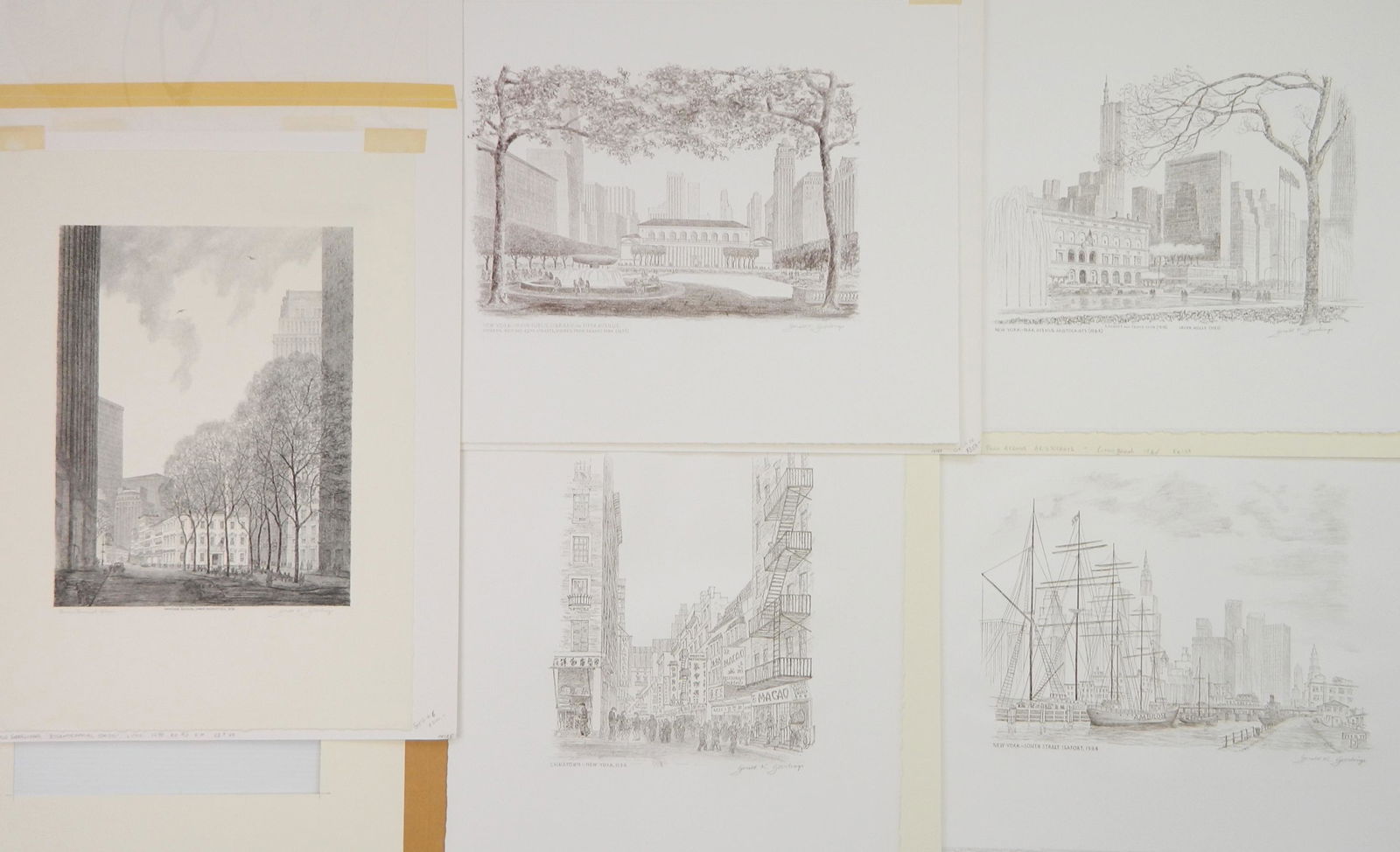 5 Gerald Geerlings lithographs (1 of 7)