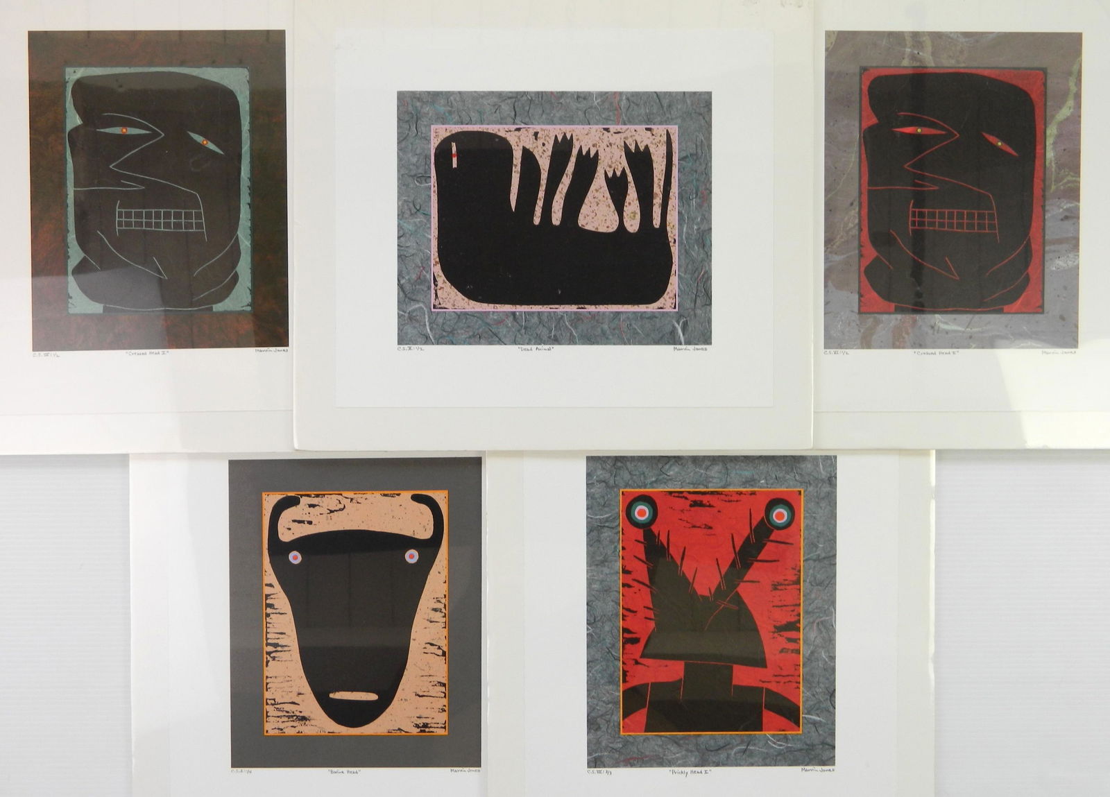 Marvin Jones 5 relief prints (1 of 7)