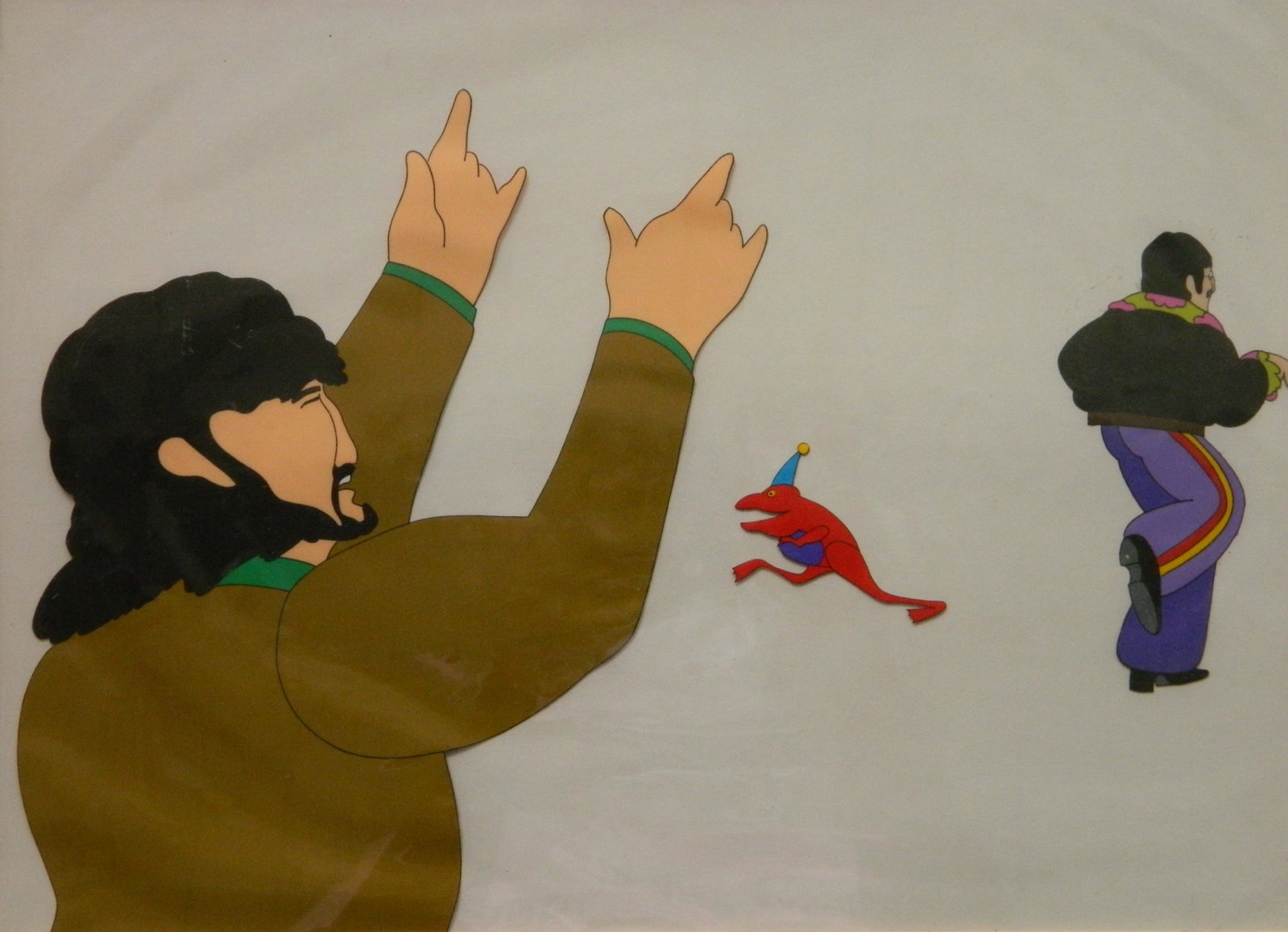 Beatles Yellow Submarine cel: Beatles Yellow Submarine animation cel. 11 x 15''