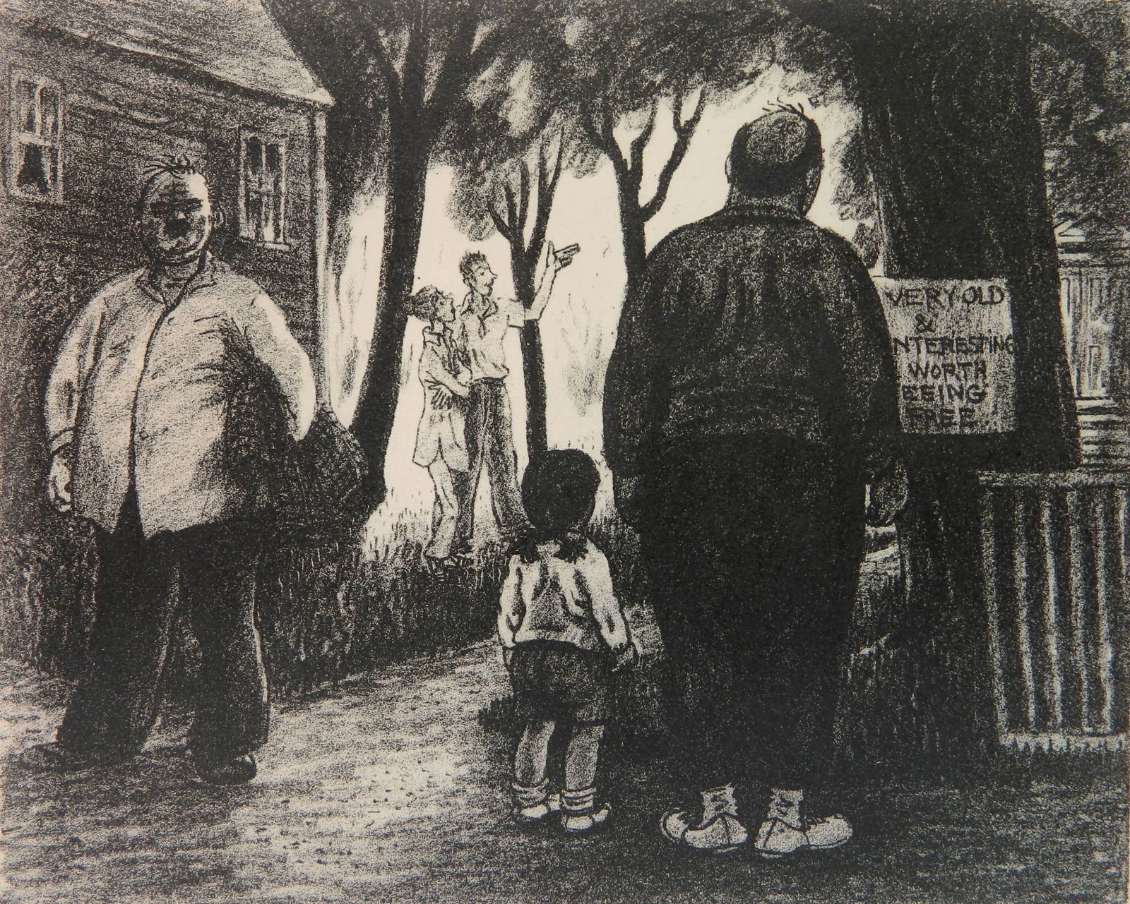 Peggy Bacon lithograph (1 of 4)