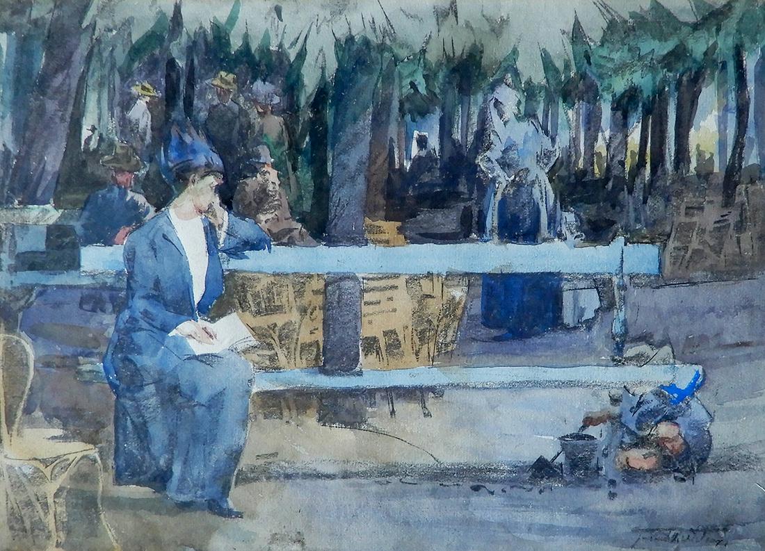 Frank N. Wilcox watercolor (1 of 1)