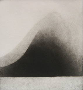 Norman Ackroyd aquatint: Norman Ackroyd (American 1938- )- ''Loch''- aquatint, 1975, signed, dated and titled in pencil, edition of 259, The Print Club of Cleveland publication no. 54 for 1976. 7 5/8 x 7''