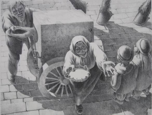 Kyra Markham lithograph: Kyra Markham- ''Penny, Lady ?''- lithograph, 1936, signed, dated, titled and inscribed 'edition 50' in pencil. 9 3/4 x 12 7/8''