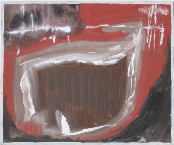 Rolph Scarlett gouache: Rolph Scarlett- Untitled (Abstract)- gouache on paper, signed lower right, very good condition. 13 x 16''