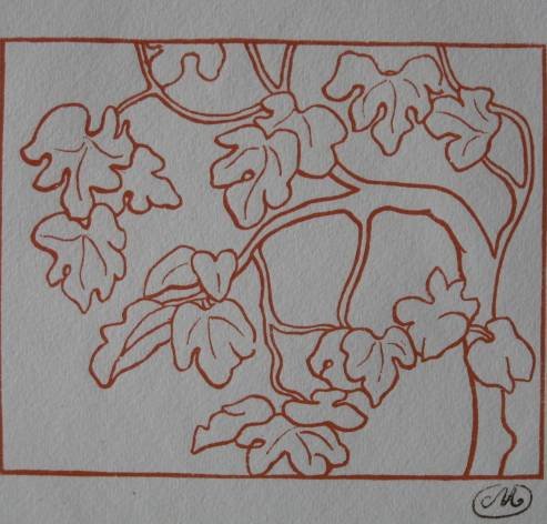 Aristide Maillol wood engravings: Aristide Maillol- Grape Vine; Landscape with Trees- 2 woodcuts, artist stamp lower right, handling creases in margins. 4 3/8 x 5 1/2''; 5 7/8 x 4 1/2''